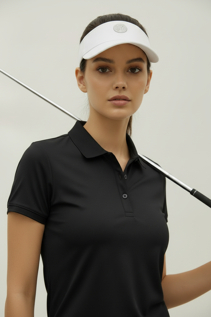 Women's Golf Polo Close-up - Black